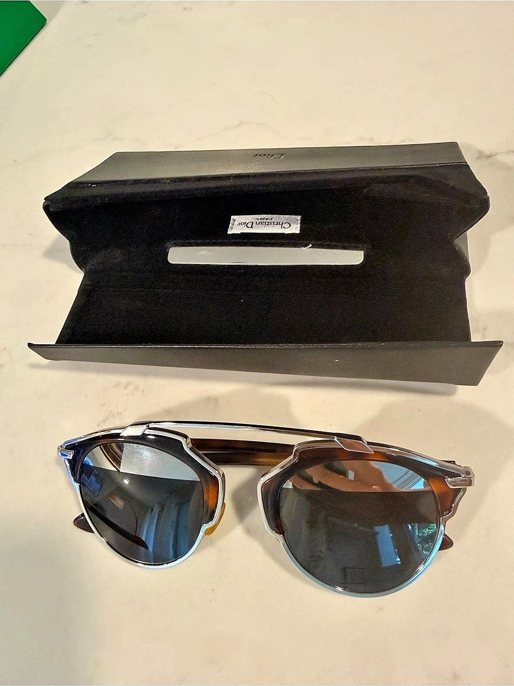 Christian Dior So Real Sunglasses Brown & Silver